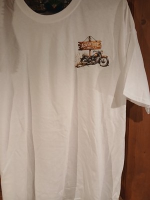 T-Shirt   Damen Herren Route 66 Motiv Motorrad  100 % Baumwolle  weiß XXL