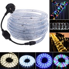 220V LED Rope Lights Waterproof PVC Tube Party Christmas Wedding Xmas +UK Plug