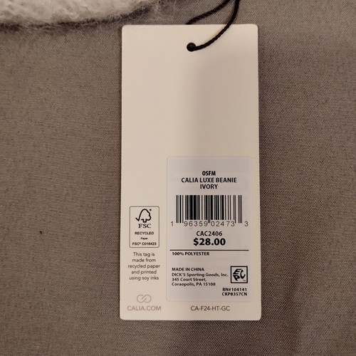 Damen Calia Luxe Beanie Mütze Elfenbein Einheitsgröße - Bild 5 von 5