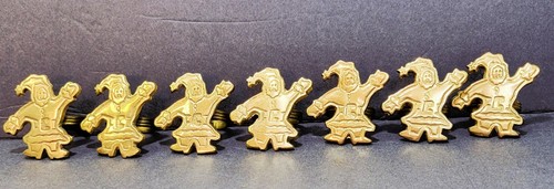 Lot of 7 DII India Brass Santa Napkin Rings 1994 - Picture 7 of 7