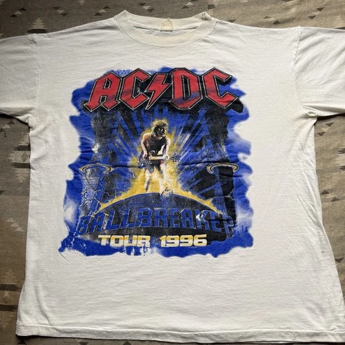 AC/DC Ballbreaker World Tour Vintage Band T Shirt Conce 1990s vintage concert t-shirt, vintage, size XL, single stitch, B+ condition