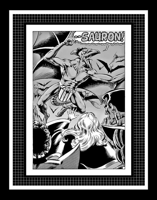 Dave Cockrum Marvel Fanfare #3 Sauron Rare Production Art Pg 16 Monotone