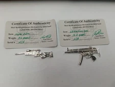 Hand Poured Sub Machine Gun & Sniper Rifle - Slick Metals .999 Fine Silver + COA