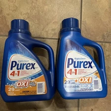 2 Purex Liquid Laundry Detergent Plus OXI,Stain Defense Technology 29 Wash Loads