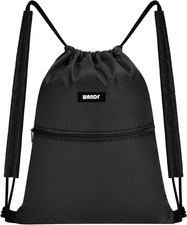 Drawstring Backpack Sports Gym Bag with Shoulder Pads Water Resistant String Bag