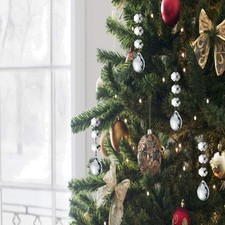 30 Pcs Crystal Christmas Tree Ornaments Acrylic Hanging Prisms and Garland Be...