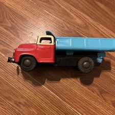 Vintage 1950's Japan Friction push Button Dump Truck