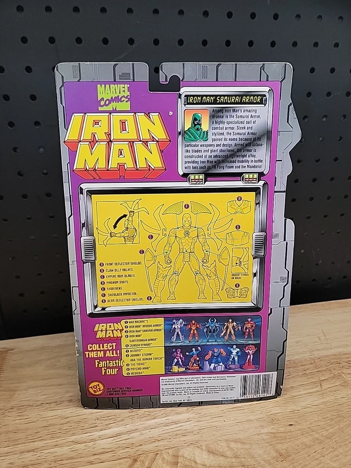 Figura de acción Marvel Iron Man Samurai Armor 1996 de Toy Biz totalmente nueva Foto 2 de 4