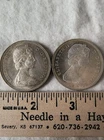 Canada silver dollar. Two coins. 1965,66