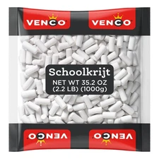 Licorice in 1 Kilo /2.2Lbs -  Schoolkrijt (Mint Coated Licorice) School Chalk Li