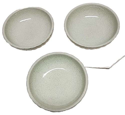 Bauer Keramik Beere Dessert Müslischalen gerippt 5 1/2" x 2 1/4" grün 3 Stück