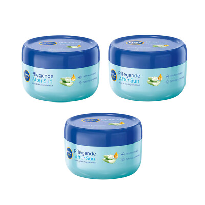 NIVEA SUN After Sun Tiegel mit Bio Aloe Vera Hyaluron Vitamin E 3 x 300ml