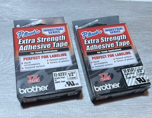 2PCS P-TOUCH Brother TZ-S231 1/2" Extra Strength Adhesive Tape In Unopened #12 - 第 1/3 張圖片