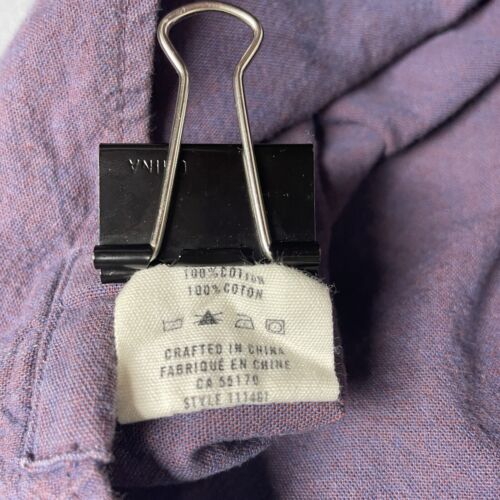 Frank & Oak The Odessa Long Sleeve Button Down Shirt Purple Size Small Designer - Picture 7 of 8
