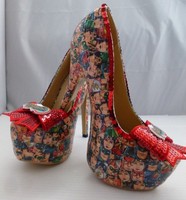 - Custom Dc Comics Inspired Womens Heels - Wonder Woman Shoes - Adult Size 6 - Custom Dc Comics Inspired Womens Heels - Wonder Woman Shoes - Adult Size 6