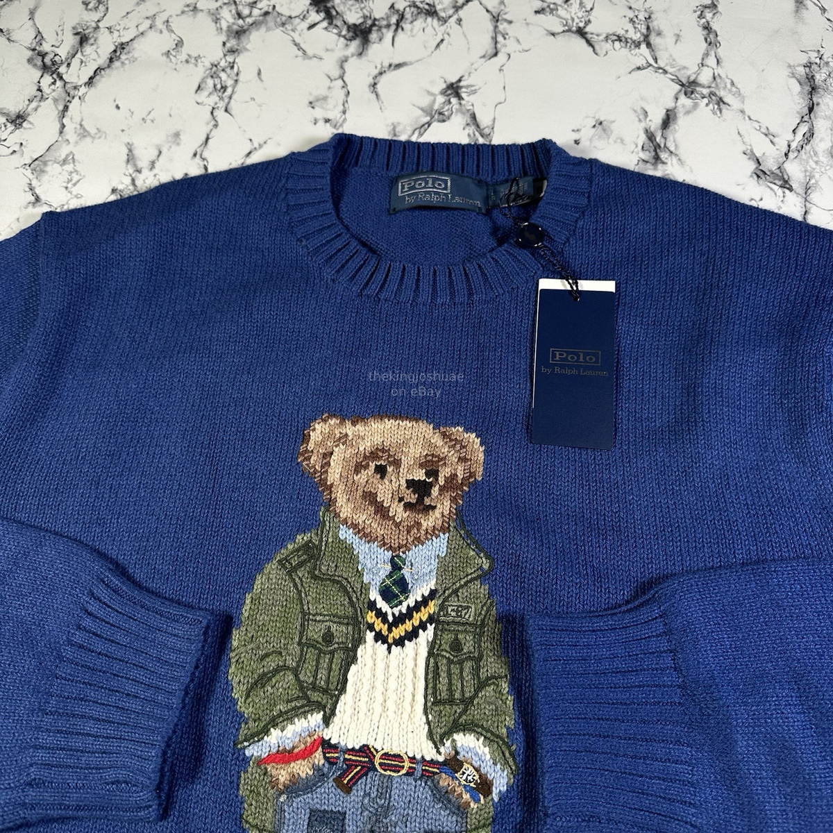 ば*ょ様 Polo by Ralph Lauren ネイビー ニット L ドライ POLO RALPH LAUREN Mens Blue Polo Bear Knit Jumper SIZE LARGE BNWT