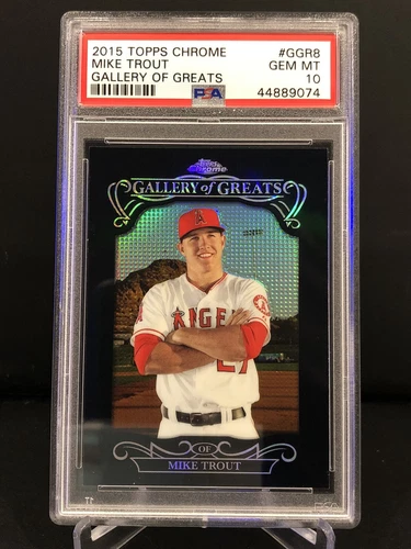 2015 Topps Chrome Gallery of Greats Mike Trout! PSA 10 Gem Mint! 3xMVP! Angels!