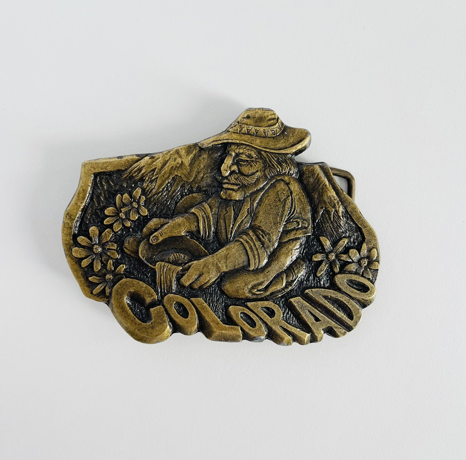 RARE Vintage CDC Metalworks COLORADO PROSPECTOR Bra… Gem