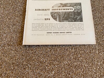 FABK22 WERBUNG 5X8 EXPORT VERPACKUNGSSERVICE LTD - FLUGZEUGINSTRUMENTE