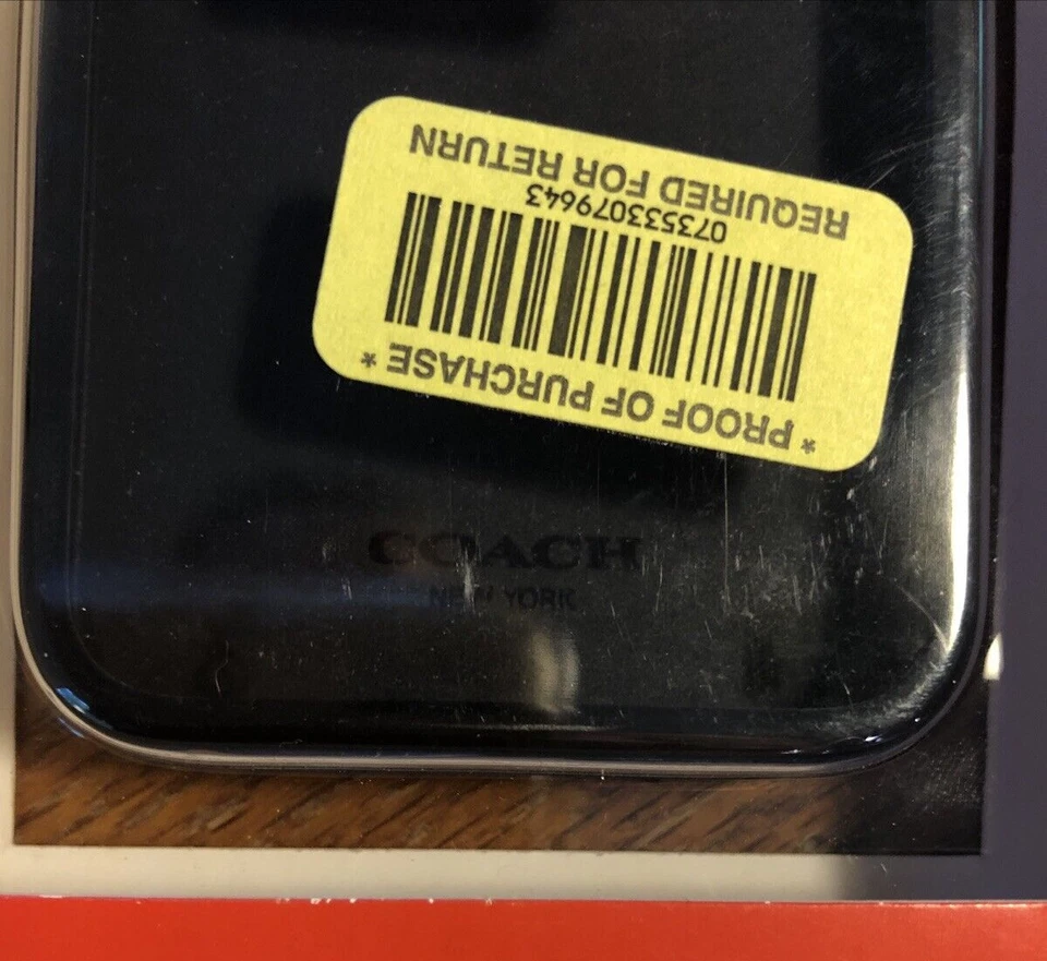 Nova Capa Snap On Coach Preta e Prata Logotipo iPhone 5 5S Nova Com Etiqueta - Imagem 4 de 4