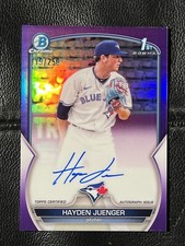 HAYDEN JUENGER 2023 Bowman Chrome Purple Refractor Auto 119/250 1st