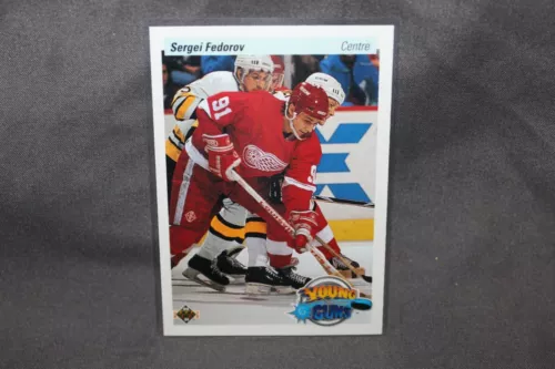 1990-91 Upper Deck FRENCH Sergei Fedorov Rookie Rc# 525 Young Guns Qty Available