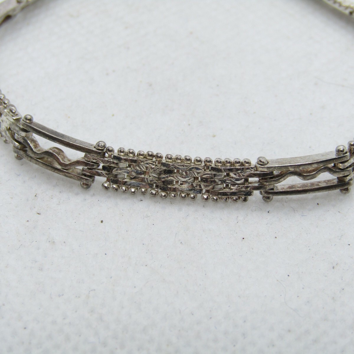 Beautiful Italy Sterling Silver 925 Linked Bracelet 7