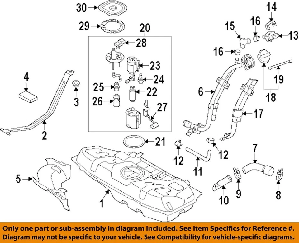 Used Fuel Tank fits: 2012 Kia Rio  Grade A Foto 3 de 4
