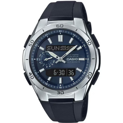 CASIO WVA-M650-2AJF Wave Ceptor Solar Radio Blue Dial Men's Watch Japan Model