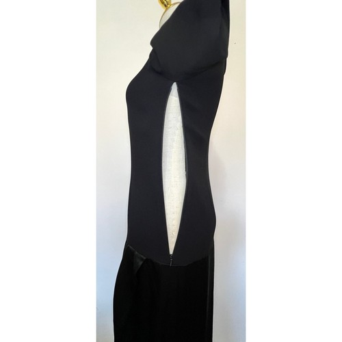 Princess Diana Fav EMANUEL LONDON Late 1990’s One Shoulder Blk Silk Gown - Picture 8 of 13