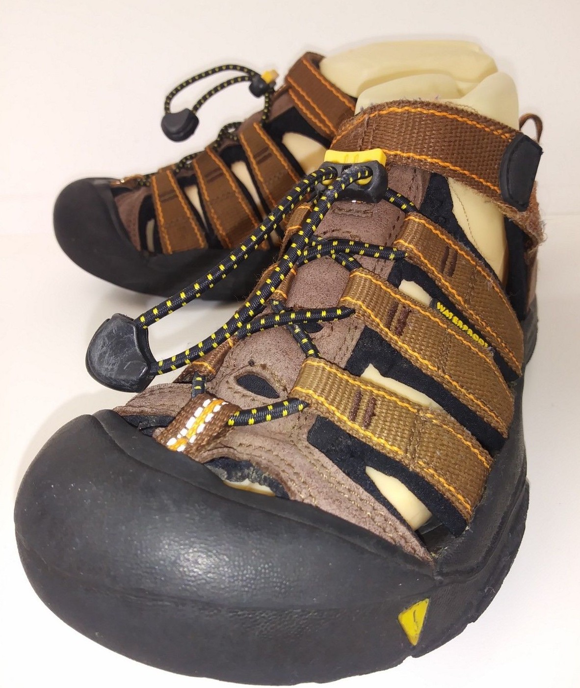 Scarpe da ginnastica Keen donna US 4 marrone pelle tessuto cinturino impermeabile 2771