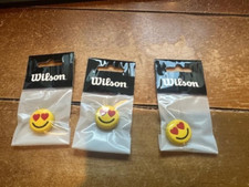 WILSON Lot of 3 Emoti-Fun Vibration Dampeners "LOVE" Face (NEW)