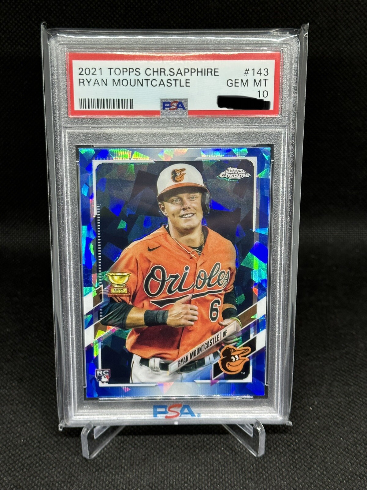 2021 Topps Chrome Sapphire Ryan Mountcastle #143 O's Rookie RC PSA 10 Gem Mint