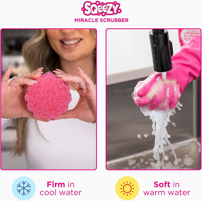   the Pink Stuff   Sqeezy Miracle Scrubber Sponge, Scratch Free Solution for ...