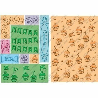  CRICUT CUTTLEBUG CUPCAKE CELEBRATIONS 10 EMBOSSING FOLDER SET ALL IN ONE - NEU