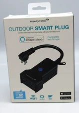 NIB Amped Wireless Outdoor WiFi Smart Plug 2 AC Ports AWPW208B Alexa Google