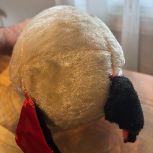 Hard Plush Dog Vintage White Beagle Snoopy Like 17" Floppy Ears - Picture 7 of 11