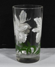 Boscul Peanut Butter Glass Orchid Gray & White 5" Tall