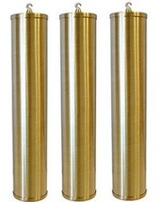 Juego de 3 carcasas de peso de reloj de abuelo de latón cepillado Howard Miller 60 x 245 mm
