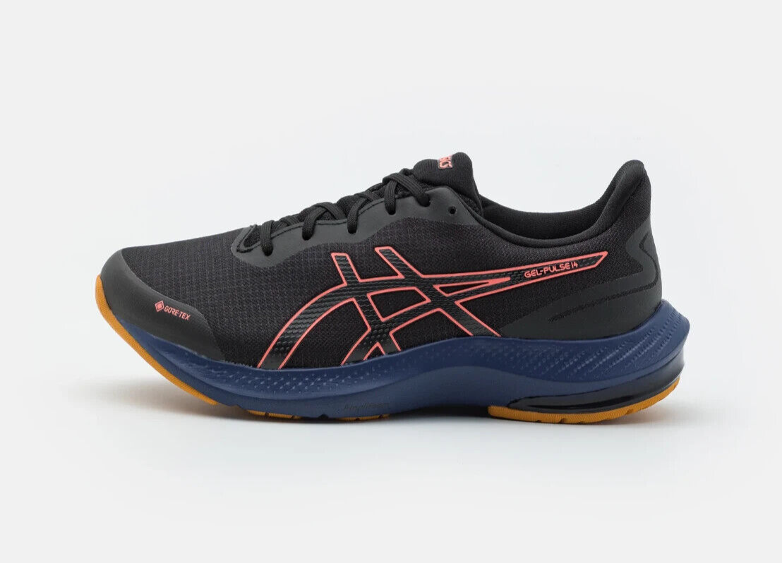 ASICS WOMENS GEL-PULSE 14 GTX TRAINERS IN BLACK UK SIZE BNWB