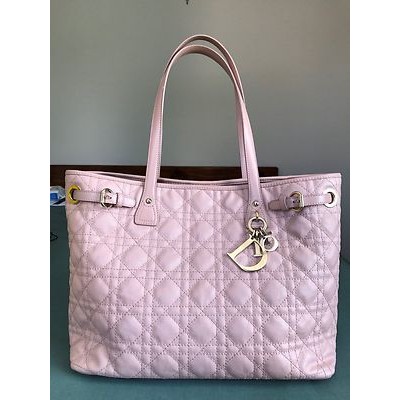 Dior Products In Pre Owned Luxury Handbags Ebay Events Authentic Dior Lady Cannage Panarea Tote Bag Pink Medium