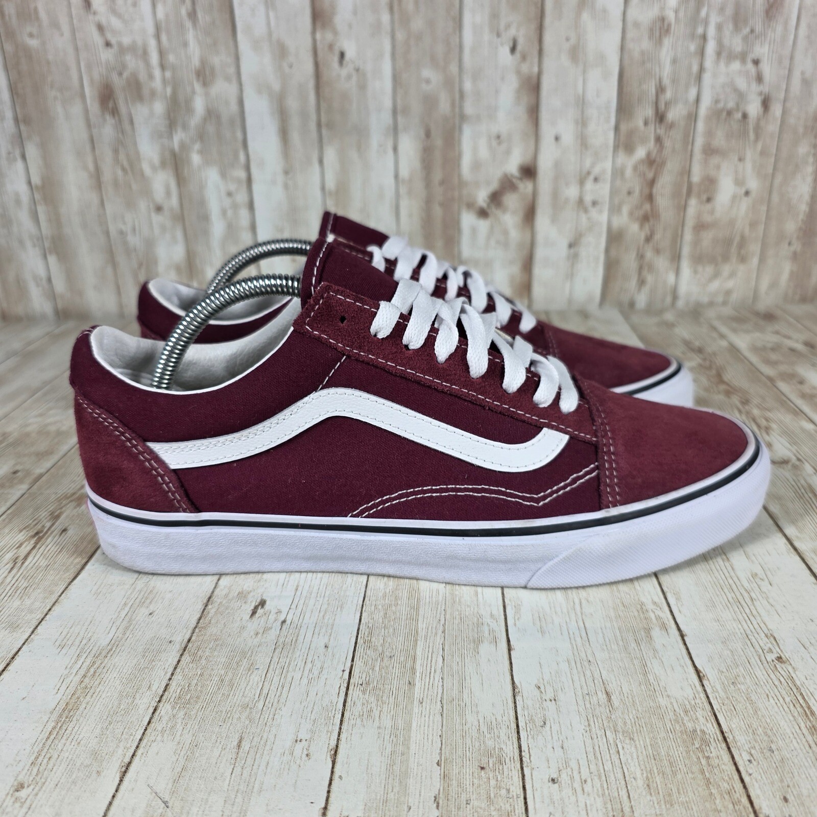 Vans Old Skool Suede Sneakers Burgundy Casual Skate Shoes Men's
