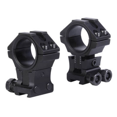 2Pcs Optics 1''/30mm Ring Adjustable Center Height Scope Mount 11mm Riser Base