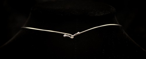 Fine Jugendstil German Art Nouveau Sterling Garnet Crescent Moon Choker Necklace - Picture 6 of 10
