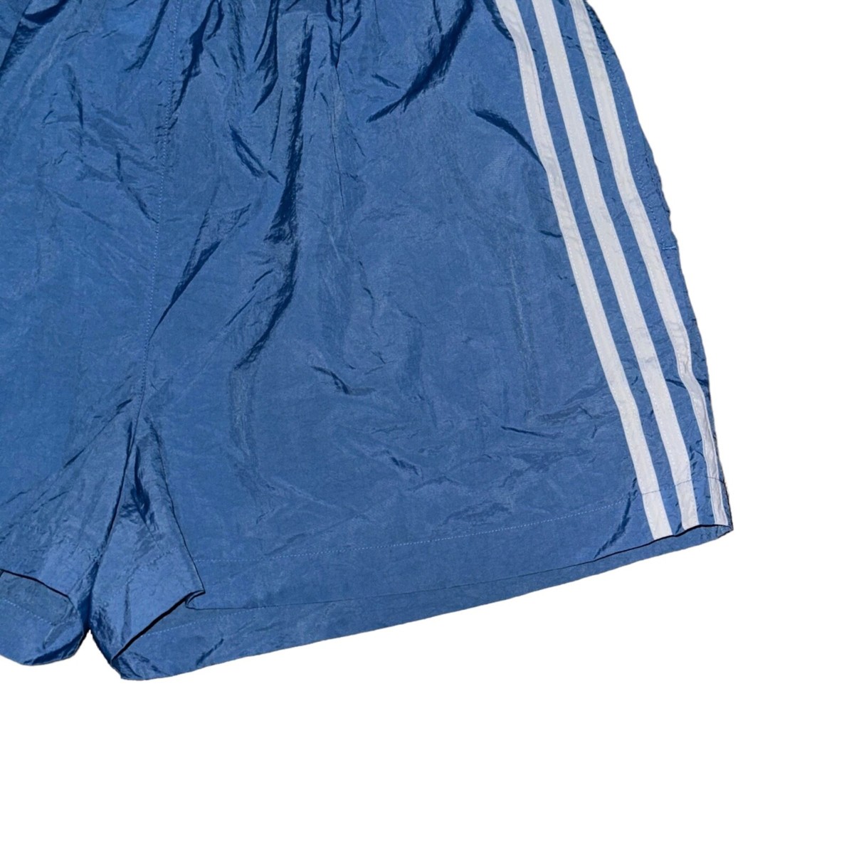 Rare 90s Adidas Satin Soccer Shorts Silky Shiny Glanz Sky
