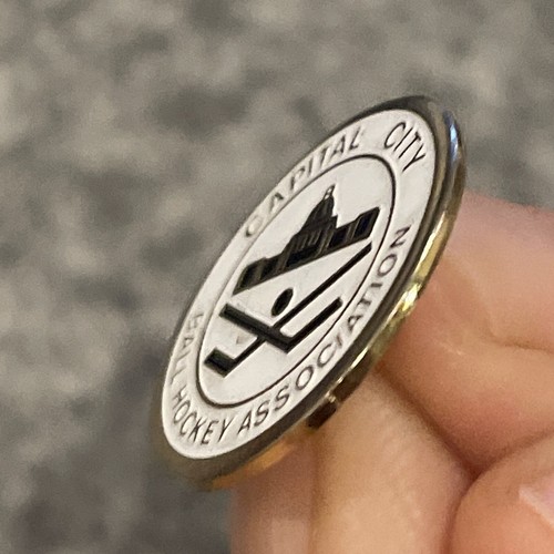 Capital City Ball Hockey Association League Logo Sticks Vintage Enamel Lapel Pin - Picture 10 of 13