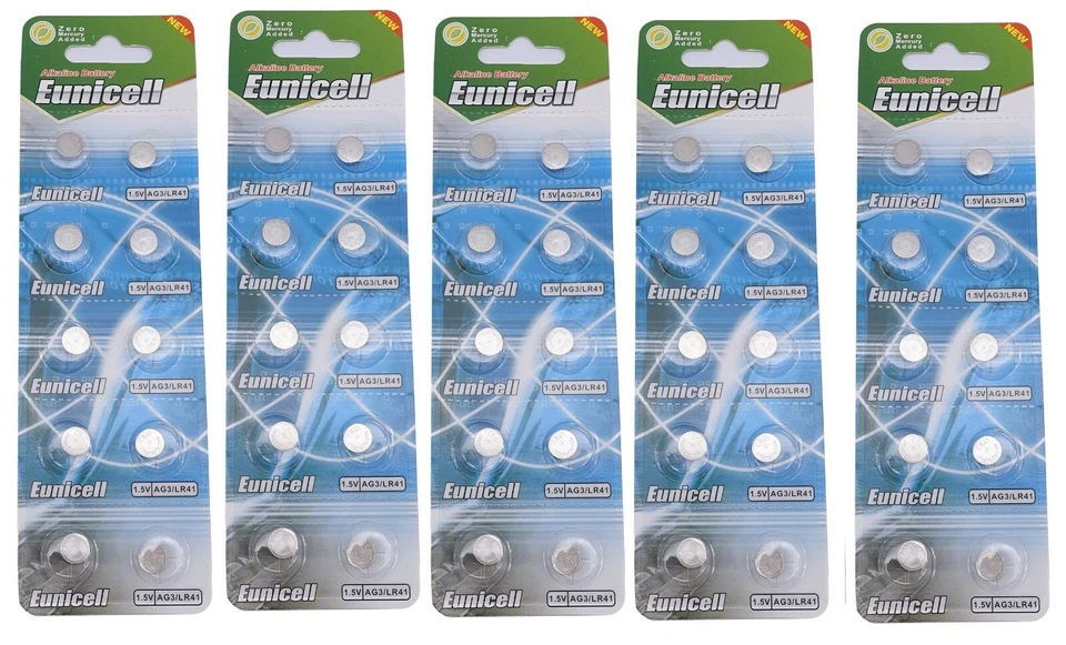 ENVOI SOUS SUIVI EUNICELL - lot de 50 Piles Bouton AG3 392 LR41 SR41SW 1.5V