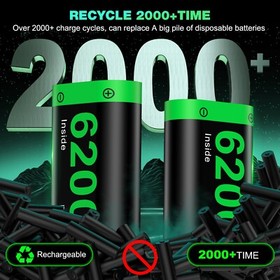 4 Pack 6200mWh Rechargeable Controller Battery Pack for Xbox Series X|S/Xbox One