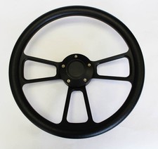 Nova Chevelle Monte Carlo Malibu Camaro Steering Wheel Black On Black Billet 14