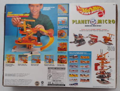 1997 Mattel Hot Wheels Planet Micro CAT Construction Zone Micro